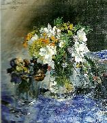 Carl Larsson buketter i 2 glas blommor Sweden oil painting artist
